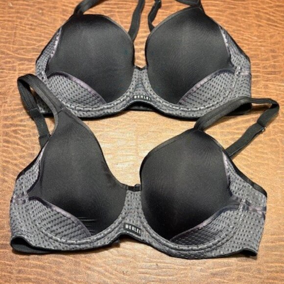 Berlei Sports Bra Size 36c Electrify Mesh Wired Bra - Black // set of 2 bras - Picture 4 of 9